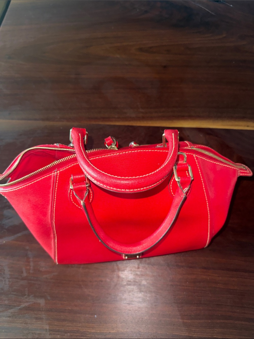Dooney & Bourke Red Structured Satchel